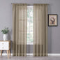 Tollpiz Sheer Curtains Linen Textured Bedroom Curtain Sheers Light Filtering by Tollpiz