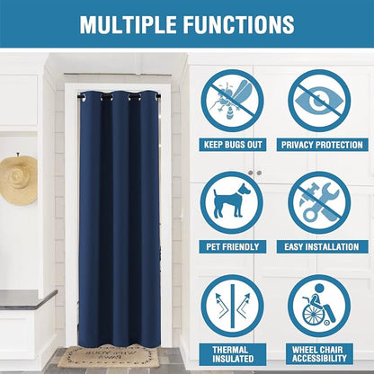 H.VERSAILTEX Doorway Curtain Blackout Closet Door Curtain Room Divider Window - Image 4