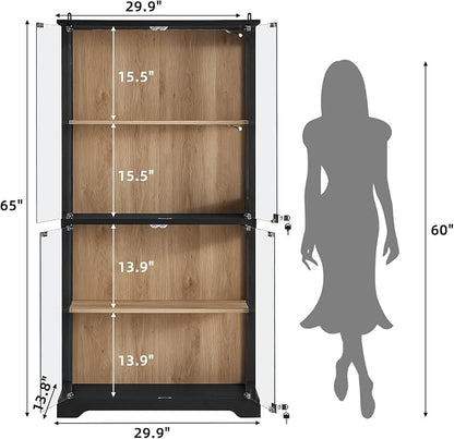 LELELINKY Farmhouse Display Cabinet - Image 2