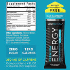 NewTrition® Extra Strength Energy Shots, 250mg Caffeine Energy Shots with Vitamin B & Amino Acids, Sugar-Free Vitamin Energy Shot, 1.7 fl oz (Pack of 6, Blue Raspberry)