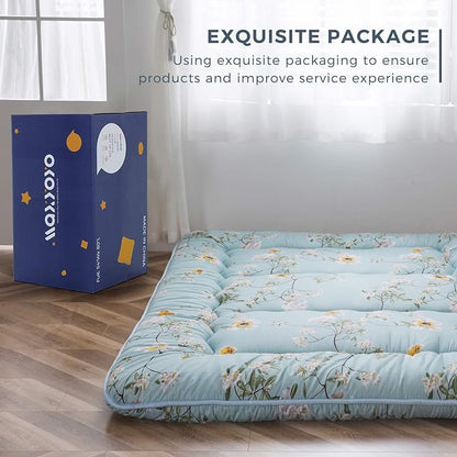 MAXYOYO Rustic Floral Korean Floor Mattress Japanese Futon Mattress, Foldable - Image 4
