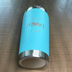 QualityVibe Best Mom Ever 20 Oz Insulated Stainless Steel Tumbler With Lid, Straw & Brush. Gift Idea For Mom Birthday, Mother's Day Or New Mom. Laser Engraved. Aqua
