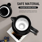 41 Oz Thermal Coffee Carafe Stainless Steel Insulated Thermos Double Wall Vacuum Flask Leak-Proof Thermos for Travel Office School Party Camping Use Black