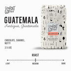 Mt. Comfort Coffee Guatemala Medium Roast, 2.5lb - Sourced From Small, Guatemalan Coffee Farms - Flavor Notes of Chocolate & Caramel - Roasted Whole Beans