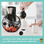 2 Pieces Coffee Pods Holder Large Capacity Coffee Pod Baskets Stainless Steel Cup Organizer Sturdy for Espresso Capsule Pot Storage Metal Wire Fruit Bowl Snack Storage(Black)