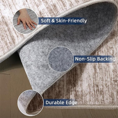 2x10 Runner Rug Non-Slip，Modern Abstract 10ft Washable Runner Rugs - Image 3