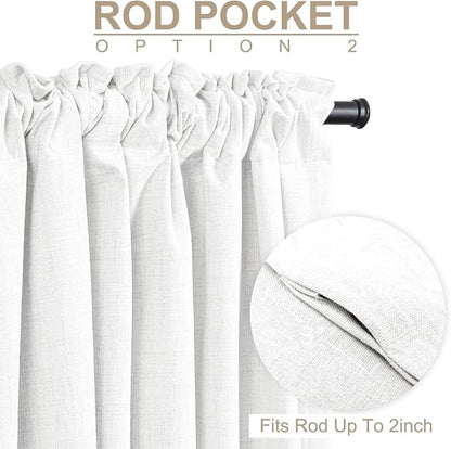 Faux Linen Total Blackout Curtains - Image 4