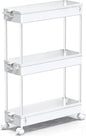 SPACEKEEPER Slim Rolling Storage Cart, 3 Tier Bathroom Storage Organizer by SPACEKEEPER