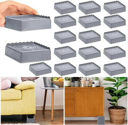 Bed Risers 1 inch, 2 inch, 3 inch, 4 inch Heavy Duty, Adjustable Furniture Riser by EGTTGIN