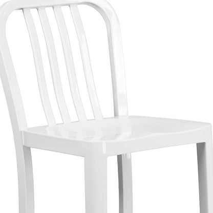 Flash Furniture Commercial Grade 30" High White Metal Indoor-Outdoor Barstool - Image 6