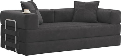 GRUSIGN 78 Inch Convertible Sofa Bed, 5-in-1 Futon Sofa Bed Pull Out Couch - Image 9