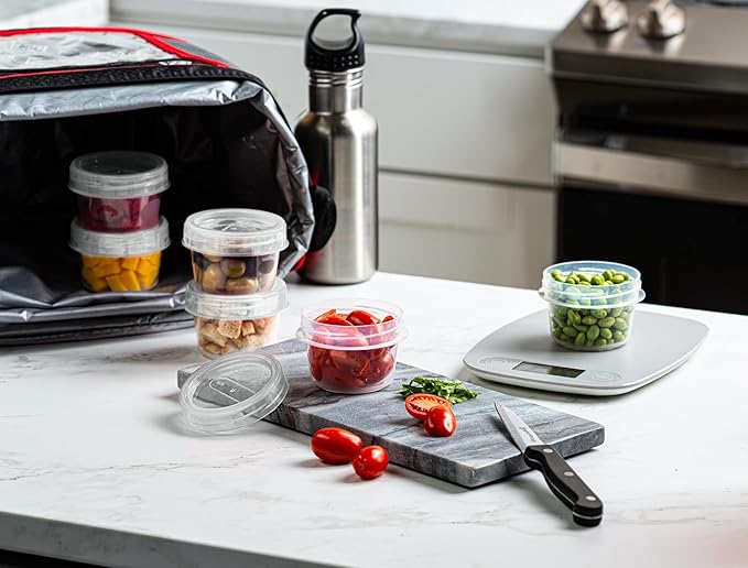 (4 Ounce 10 Pack) Clear Twist cap Containers Clear with Screw on Lids Twist Top Food Storage Freezer Containers