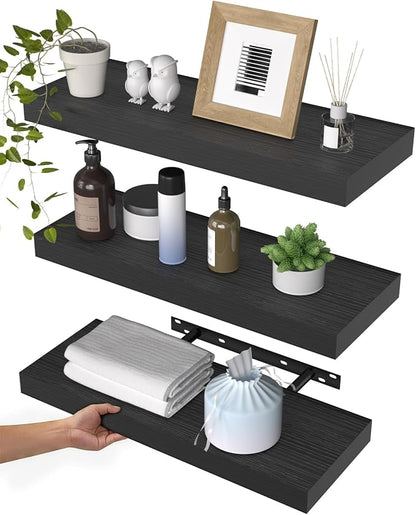 WALI Floating Shelves for Wall, 3 Tier Bathroom Storage Shelf Over Toilet by WALI