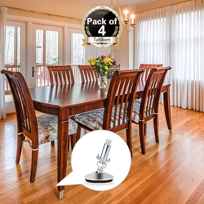 4 Set M10 Swivel Adjustable Leveling Feet, Heavy Duty Height Adjuster Furniture - Image 6