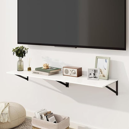 Fun Memories Floating Shelves for Wall, 12 Inch Deep Floating Shelves Set of 2 - Image 2