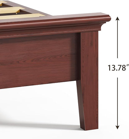 Lifezone King Bed Frame with Headboard, Solid Wood Bed Frame King Size with - Image 13