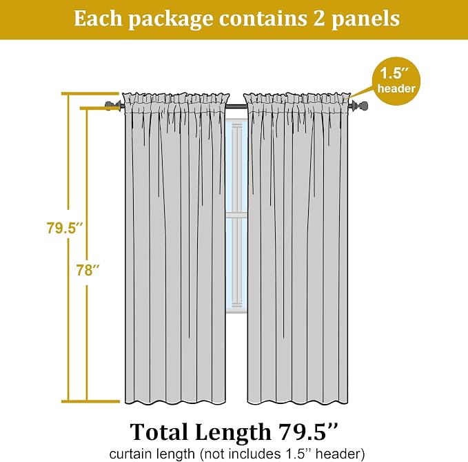 Sheer Lime Curtains for Bedroom Living Room 78 Inches Long 2 Panels Set - Image 2