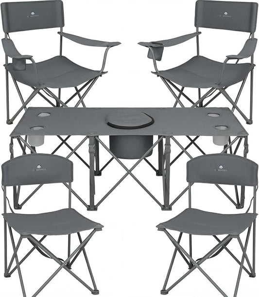Camping Chair Set of 3, Outdoor Folding Camping Chairs by CAMPHILL