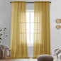 Gold Sheer Curtains 96 Inches Long 2 Panels by OVZME