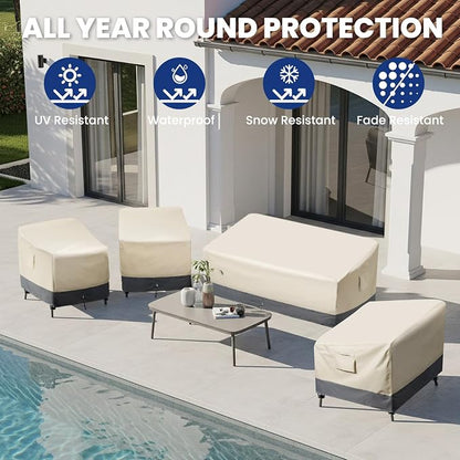 2 Pack Extra Heavy Duty Waterproof Patio Chair Covers - Image 7