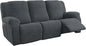 5-Piece Recliner Sofa Covers, Stretch Geometric Strokes Jacquard Recliner Sofa by Unknown