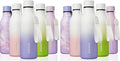 BJPKPK Insulated Water Bottles, 18 oz Stainless Steel Metal Water Bottle with Strap, BPA Free Leak Proof Thermos, Mugs, Flasks, Reusable Water Bottle for Sports & Travel, Lilac Elegance (Pack of 2)