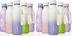 BJPKPK Insulated Water Bottles, 18 oz Stainless Steel Metal Water Bottle with Strap, BPA Free Leak Proof Thermos, Mugs, Flasks, Reusable Water Bottle for Sports & Travel, Lilac Elegance (Pack of 2)