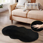 ORINOVA Black Faux Rabbit Washable Fur Area Rugs by ORINOVA