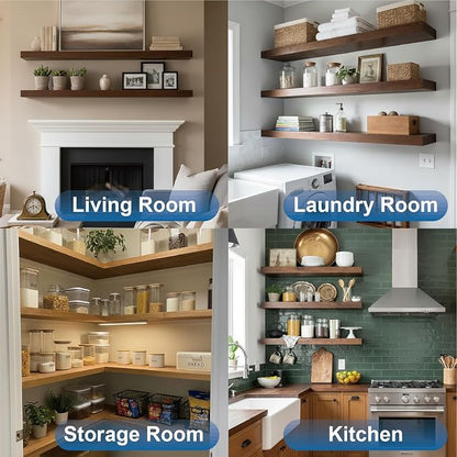 LEOPO 32-Pack 10 inch Floating Shelf Brackets, Hidden Shelf Bracket - Image 8