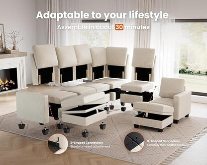 CHIC HOUSE Modular Sectional Sofa - Image 3