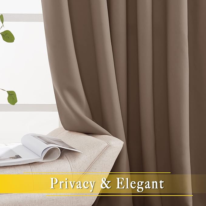 NICETOWN Blackout Curtain for Sliding Door, Grommet Top Thermal Insulated - Image 6