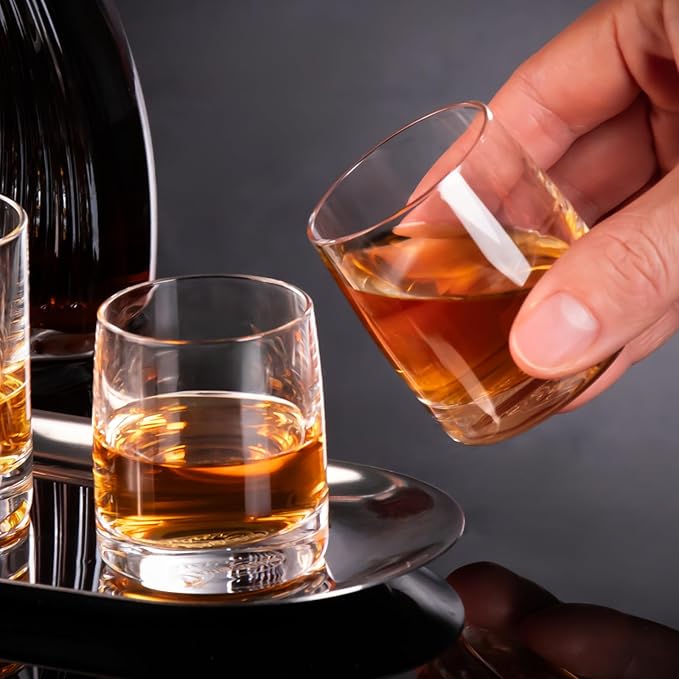 KAMMAK Shot Glasses Set of 2, 60ml/2oz Clear Espresso Shot Glass with Heavy Base for Bar Restaurants Home, Small Whiskey Shot Glass for Vodka, Whiskey, Tequila, Spirits & Liquors