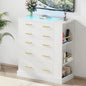 Drawer Dresser with LED Lights and Open Shelves, Modern Tall Chest of Drawers by DesignedforYourHome