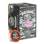 Bones Coffee Company Cookies 'N Dreams, Cookie and Cream Flavored Coffee Pods, Low Acid Medium Roast Single-Serve Bones Cups, Compatible with K-Cups Brewers Coffee Maker, 12 Count