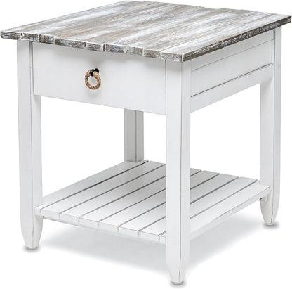 Sea Wind Florida Picket Fence Wood End Table by LineageCollections