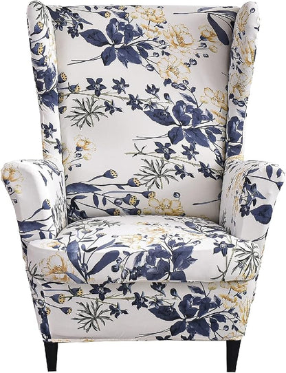 KRFOONN Wingback Chair Covers Slipcovers 2 Piece Stretch Wing Chair Covers by KRFOONN