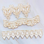 Baroque Embossed Cake Decorating Mold 3pcs, Lace Fondant Silicone Molds for Chocolate Candy Mousse Butter Biscuit Marzipan Sugar Craft Cake Border Cupcake Topper Dessert Display Resin Gypsum Clay