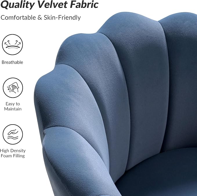 HULALA HOME Modern Velvet Accent Chair - Image 4