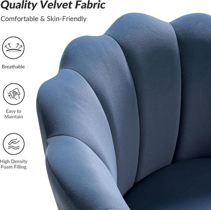HULALA HOME Modern Velvet Accent Chairs Set of 2 - Image 4