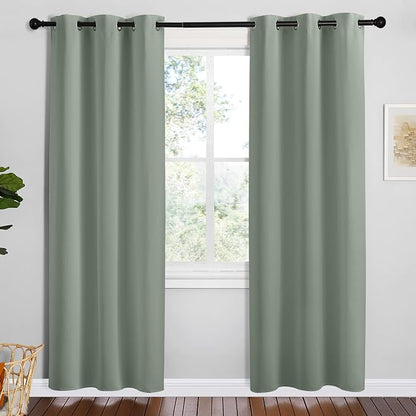 NICETOWN Sage Green Room Darkening Curtains by NICETOWN