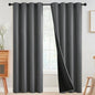 SimpleHome Grey 100% Blackout Curtains Room Darkening Living Room 90 Inch | by SimpleHome