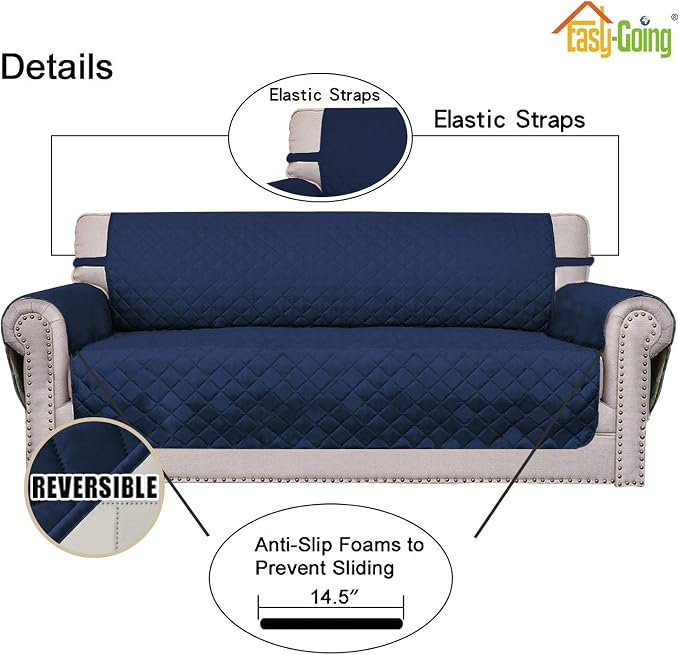 Easy-Going Reversible Loveseat Couch Cover - Image 3