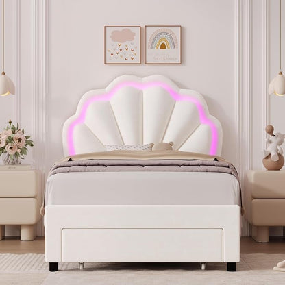 HIFIT Twin Upholstered Smart LED Bed Frame - Image 3