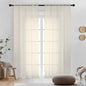 Cream Sheer Curtains 72 Inches Long 2 Panels by OVZME
