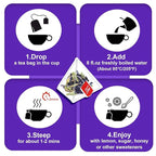 TEARELAE - Butterfly Pea Flower Tea - 50 Count Butterfly Pea Flower Tea Bags - Natural Coloring for Food, Baking, Iced Tea - Caffeine-Free, Non-GMO
