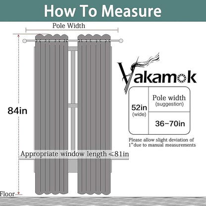 Yakamok Room Darkening Curtains 52x84 inch Light Sage Green-Living Room | 2 - Image 7