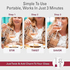 PureWine Wine Wands Purifier, 3 Filters Remover Histamines Sulfite - May Reduce and Alleviate Allergies & Sensitivities - Restores Taste, Perfect Wine Pour, Gifting, Holiday