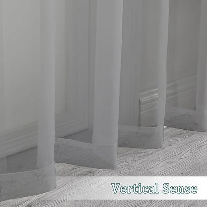 Chyhomenyc Charcoal Grey Sheer Valances - Image 2