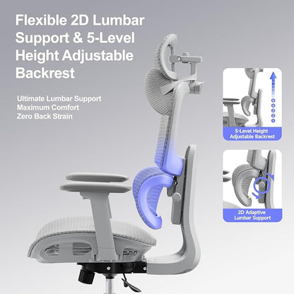 Ergonomic Office Chair with 3D Headrest, Computer Chair with Adjustable - Image 6