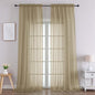 Chyhomenyc Taupe Sheer Curtains 96 Inches Long 2 Panels, Light Filtering Taupe by Chyhomenyc